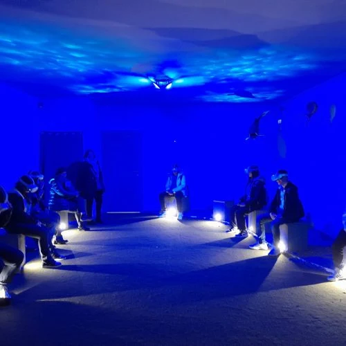 La sala immersiva del percorso sulla storia della vita